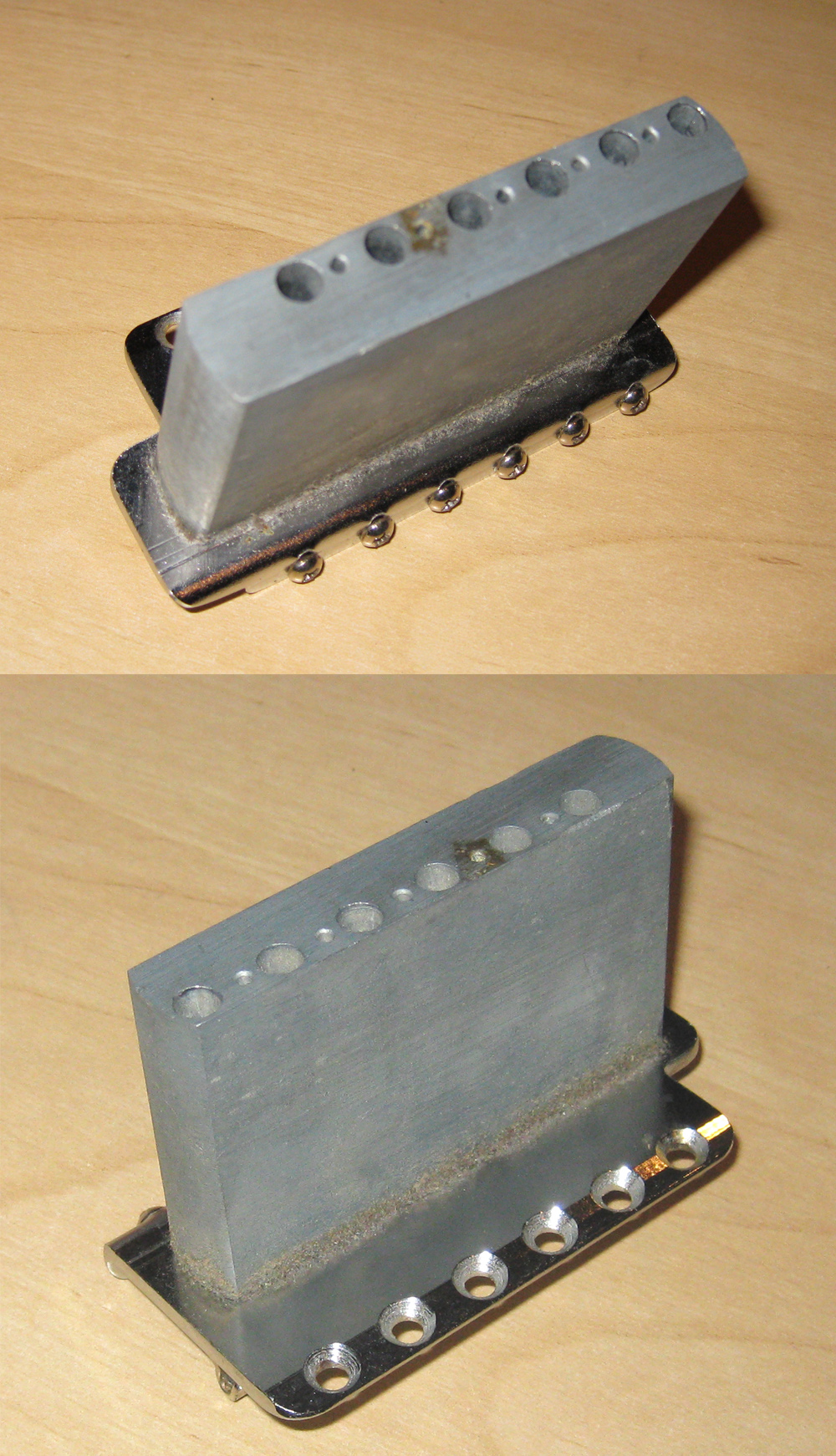 can anyone identify this strat trem block material the gear page